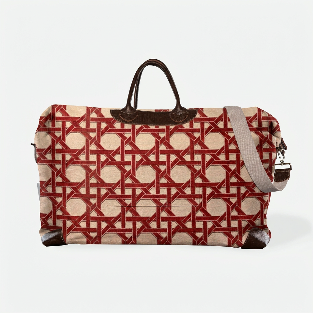 Travel Bag Large 55 "CORAL" OOAK x THEVENON