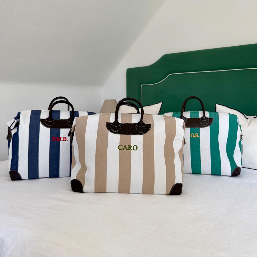 Travel Bag Small 45 "STRIPED beige"