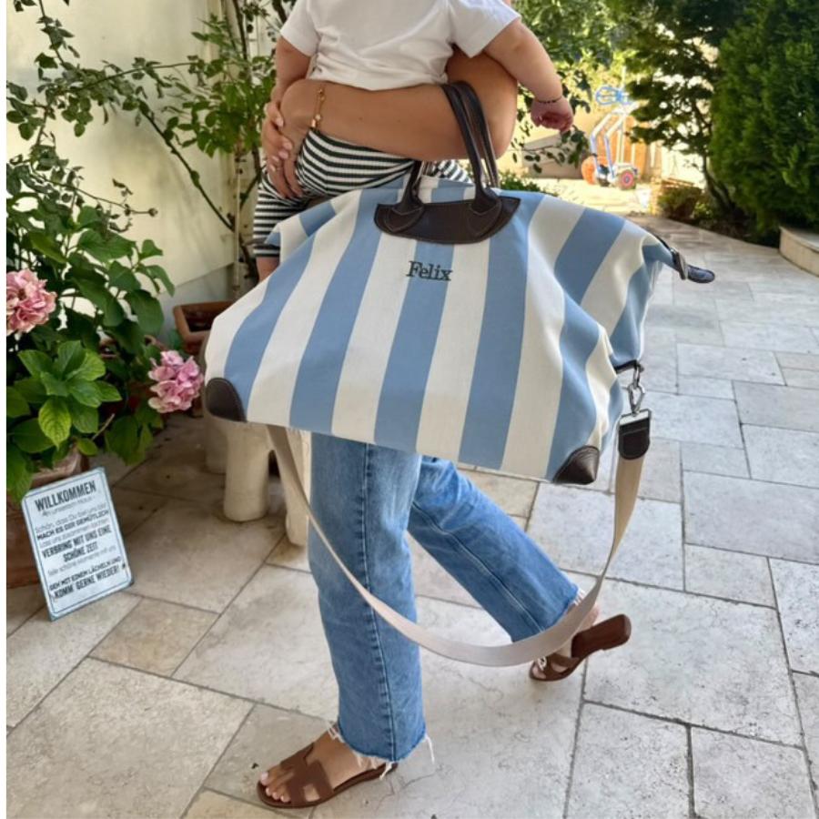 Travel Bag Small 45 "STRIPED blue"