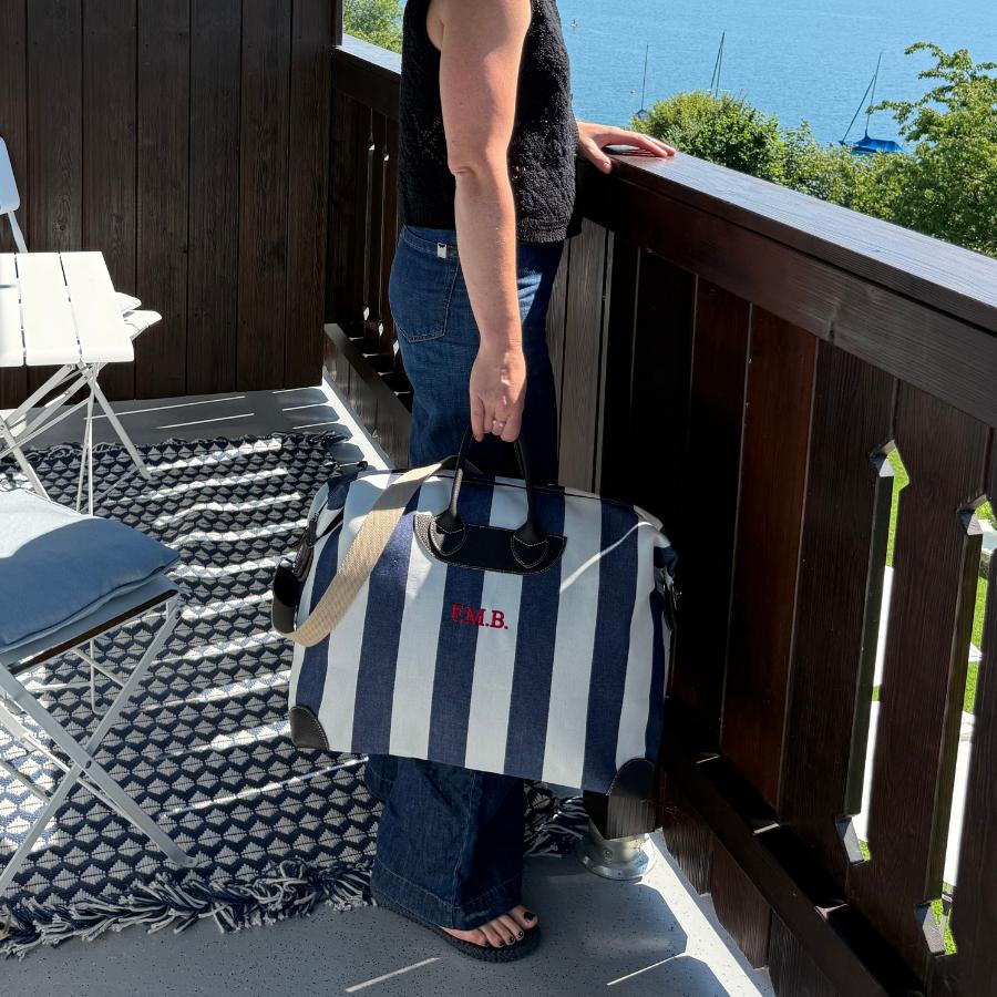 Travel Bag Small 45 "STRIPED navy"