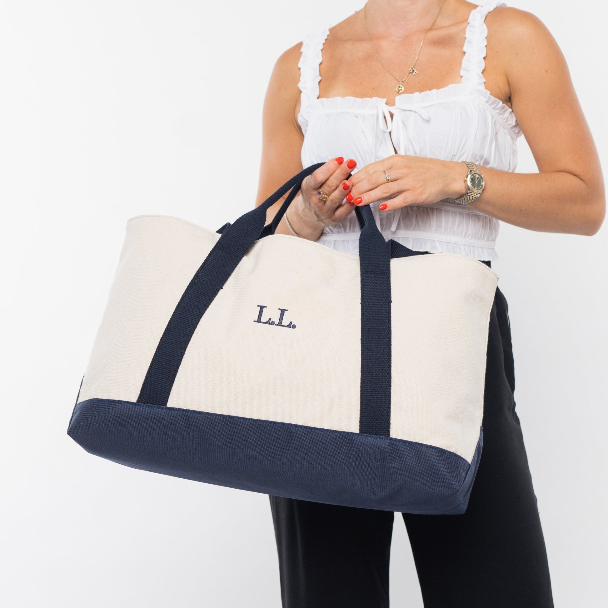 Tote Bag "NAVY" navyblue - OOAK BAGS