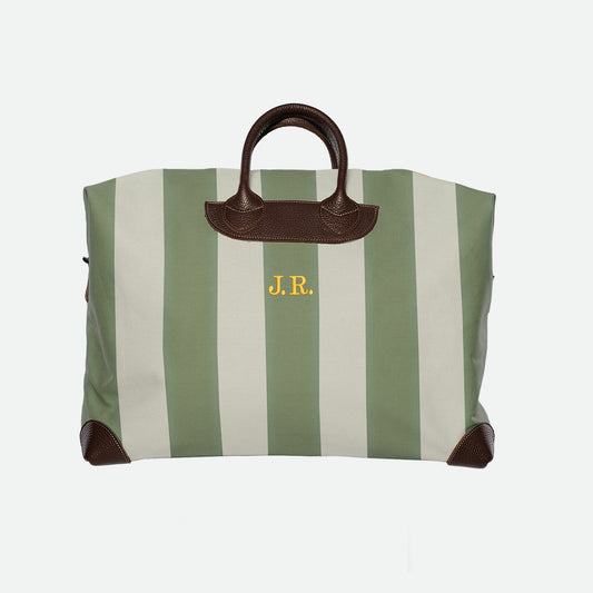 Weekender Small 45 "STRIPE green" - OOAK BAGS